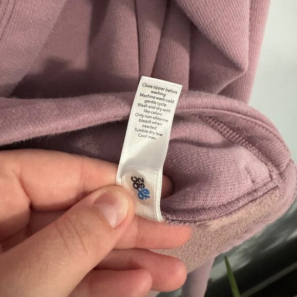 Athleta Cozy Karma Asym Pullover Sweatshirt w/ Zipper Upper Size XS Mauve - Picture 9 of 11